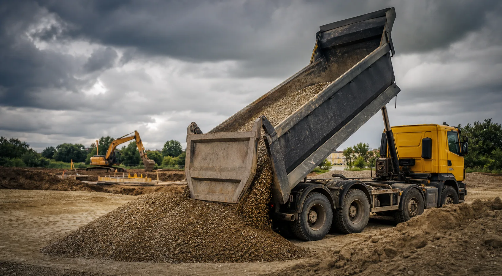 Transport kruszyw i materiałów na budowę